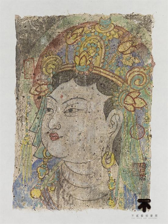 毛春海 弥勒菩萨 手工纸设色 30<em></em>x40 cm 2017