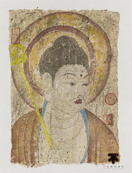 毛春海 释迦牟尼佛 手工纸设色 30<em></em>x40 cm 2017