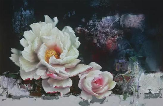 Chulhwan Park Peony  Acrylic on Canvas