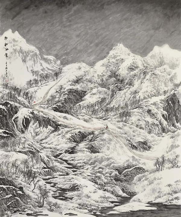 激越冰雪（中国画）徐水平